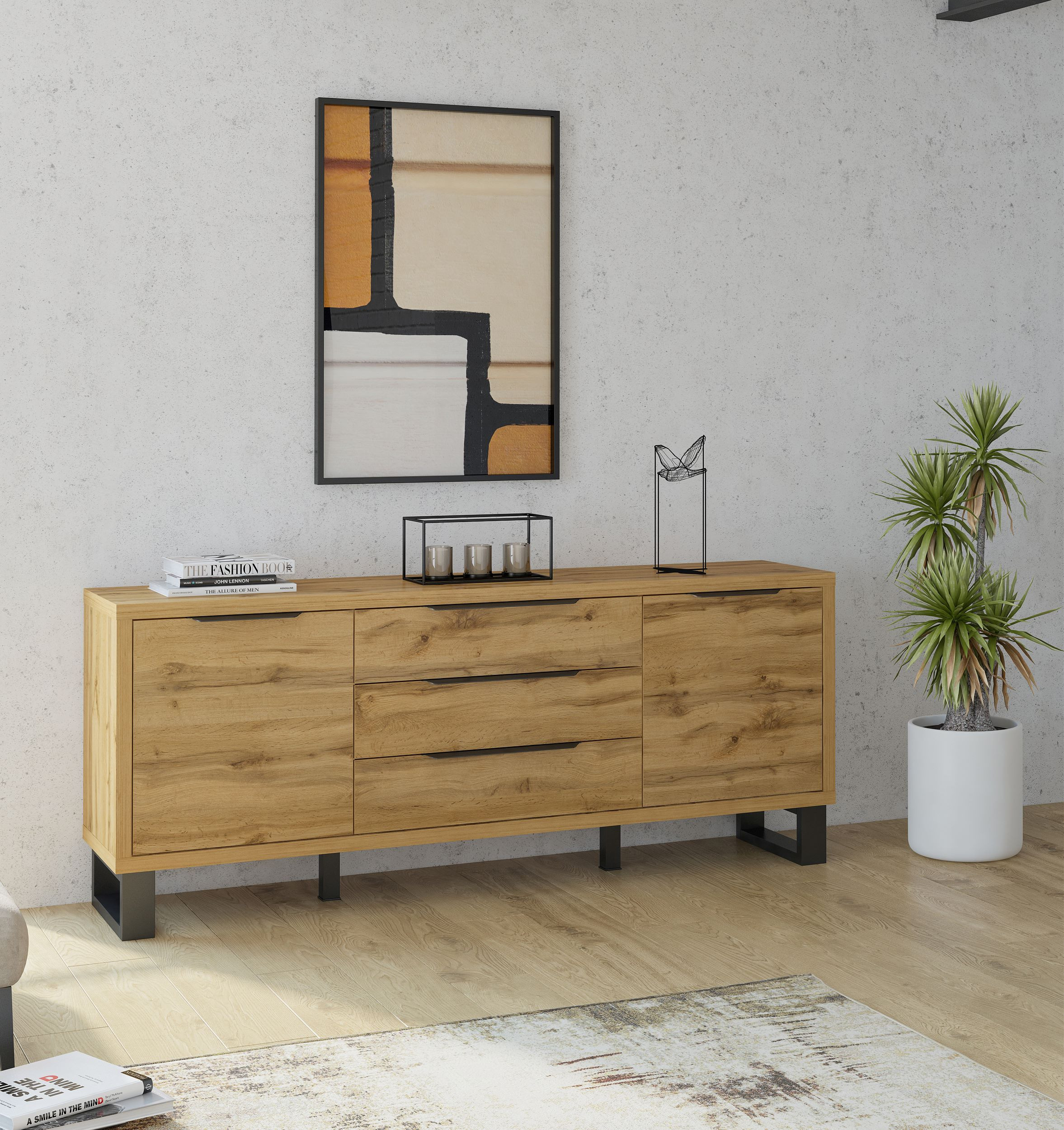 Dressoir Halle 2 deur 3 laden