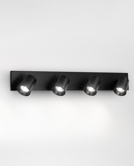 Spot 4xGU10 Zwart