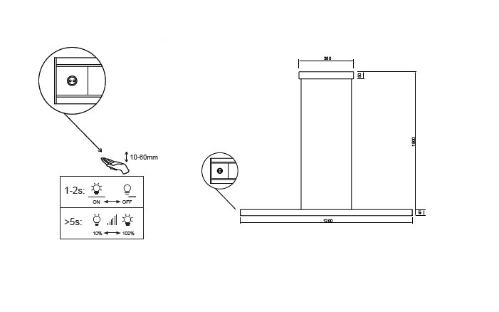 Pendel 24w 2970lm Warm Zwart