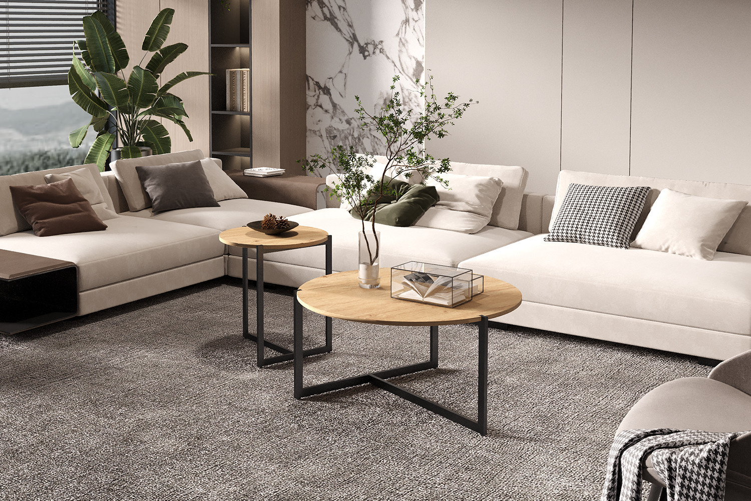Set van 2 salontafels Pola