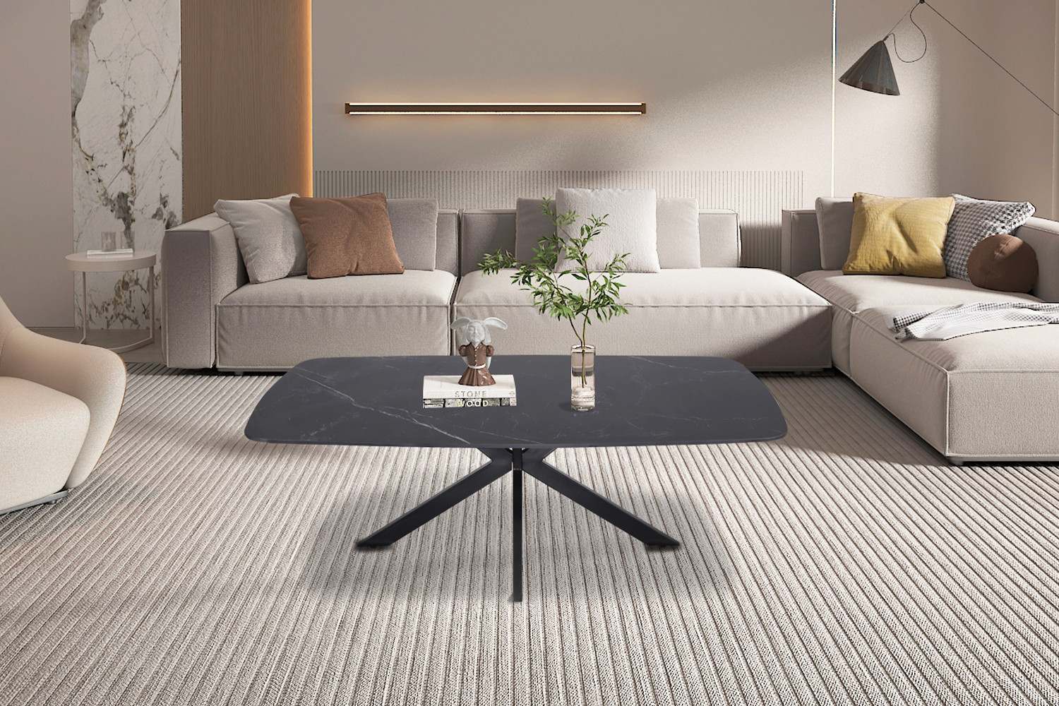 Salontafel Apollo 130 zwart