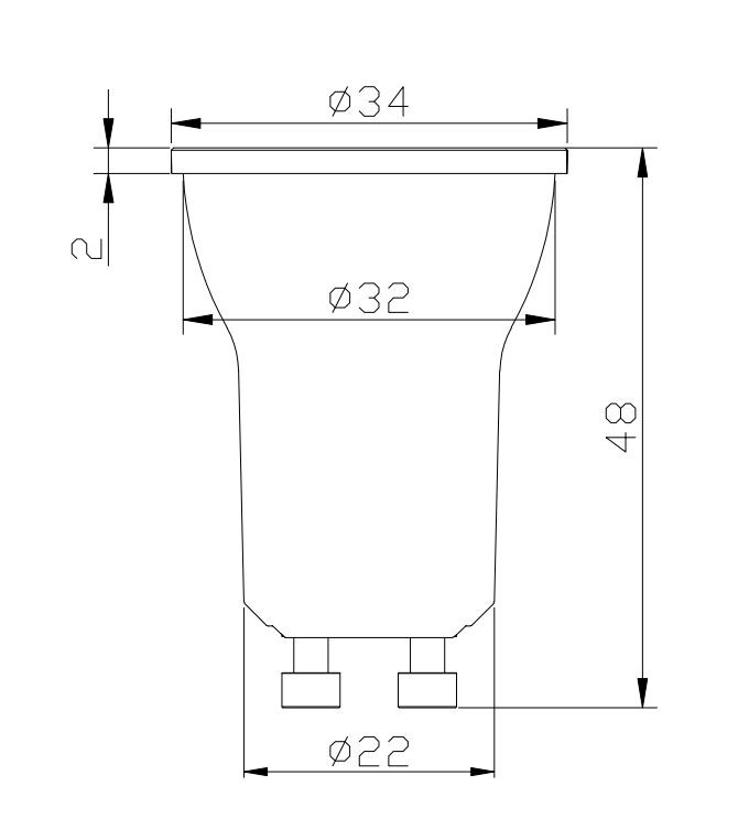 LED Lamp miniGU10 4w 290lm 2700k