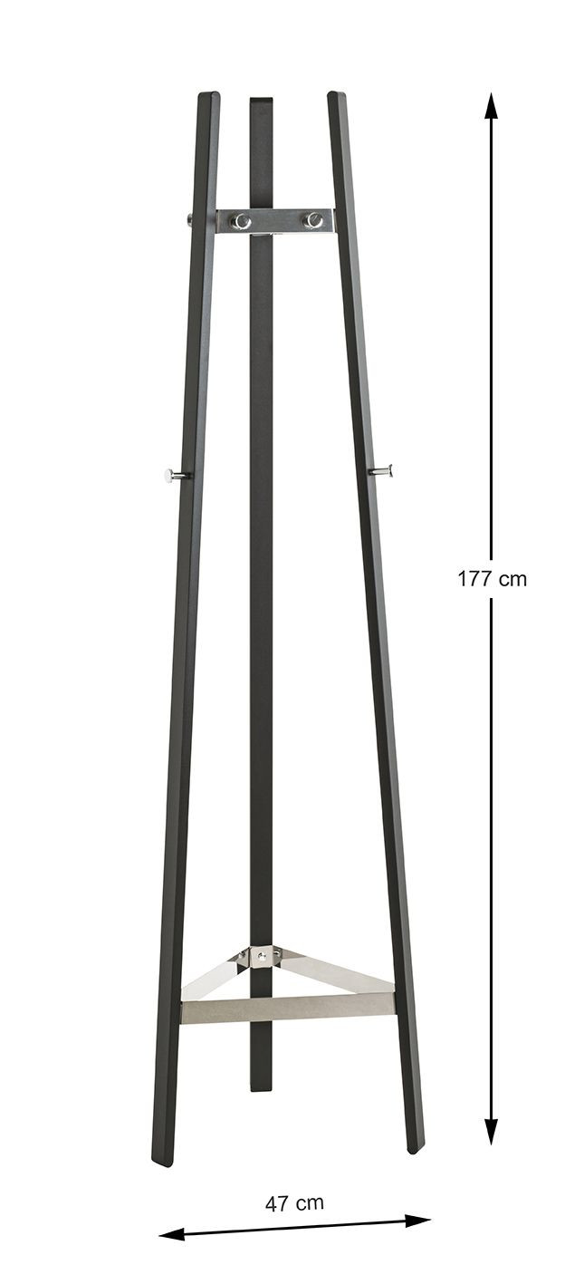 Kapstok Paul zwart/chroom