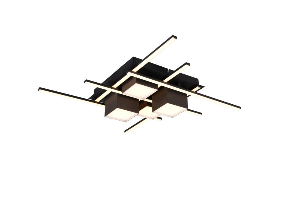 647810432 ROGER Plafondlamp 35w 4050lm CCT RemCon Zwart