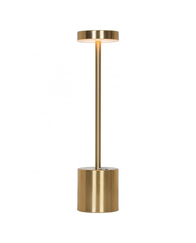 Accu/Oplaadbare Tafellamp 3w 300lm 3000k messing