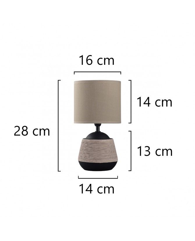 Tafellamp E14 zwart bruin