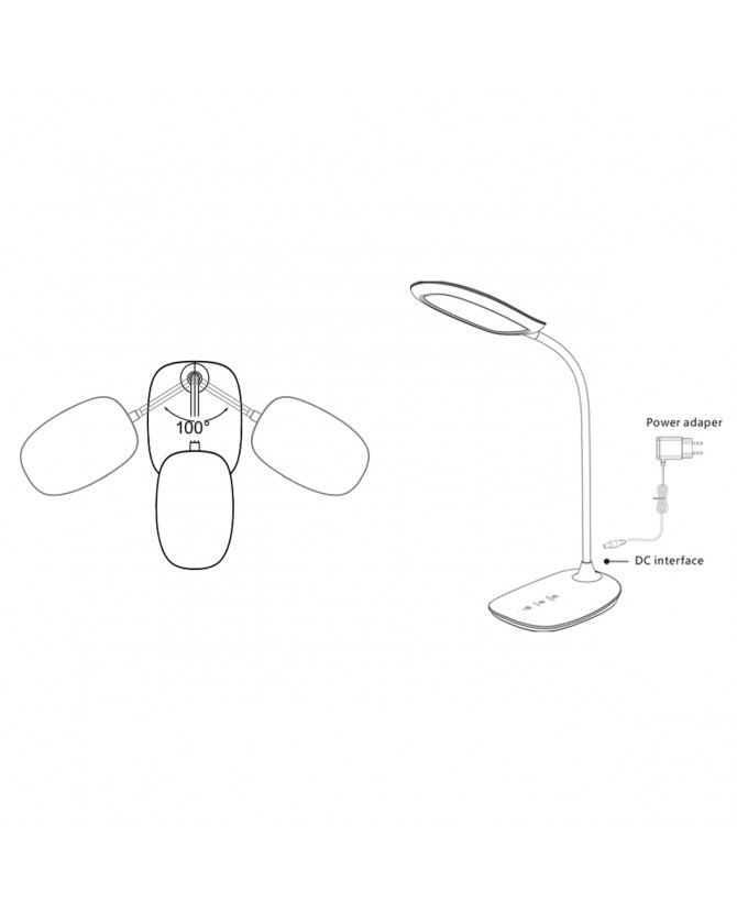 Bureaulamp 10w 480lm CCT Dim Wit