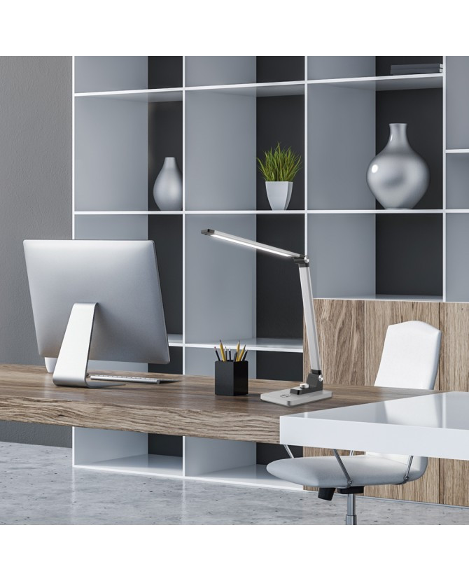 Bureaulamp 10w 450lm CCT Dim Zilver
