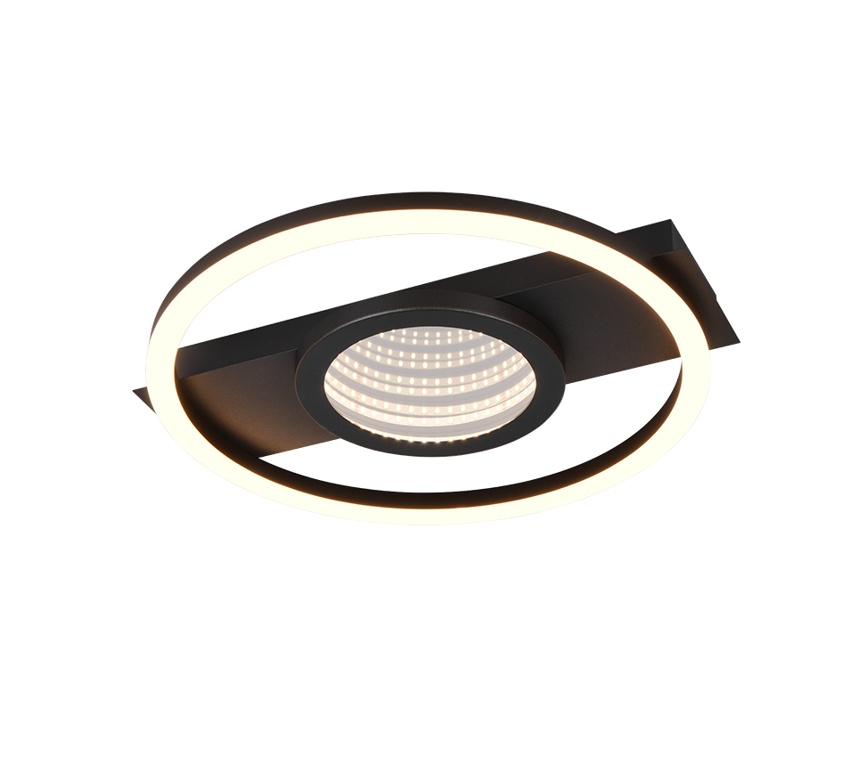 R64801132 WHEELER Plafondlamp 16w 2000lm 3000k zwart