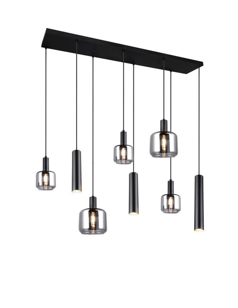 364100832 MATARO Hanglamp 2xE27 2xE14 3xGU10 zwart