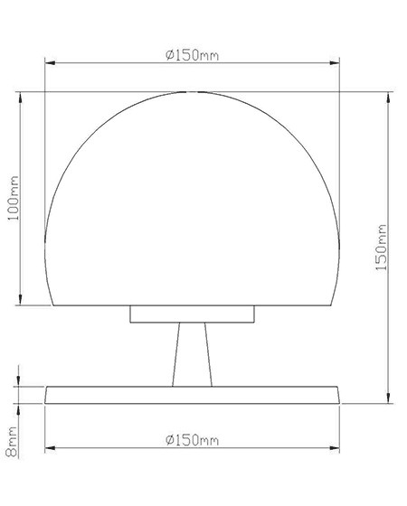 Touch-Tafellamp G9/3w Zwart Opaal