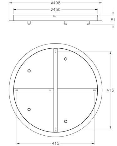 Basis 5 50cm zwart