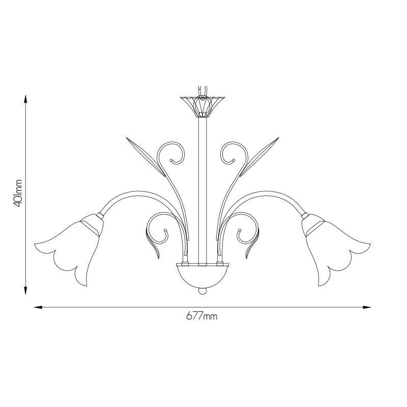 3416155 SURYA Luster 5xE14 antiek wit