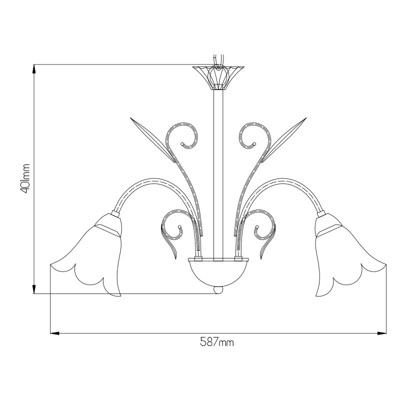 3416154 SURYA Luster 3xE14 antiek wit