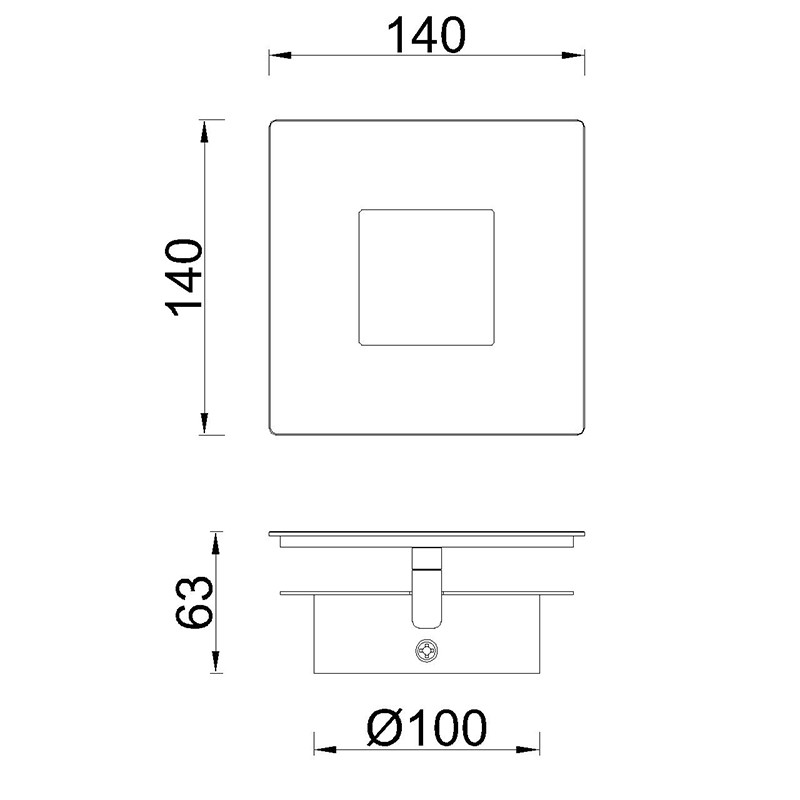 Wandlicht 12w 840lm 3000k Zwart Goud