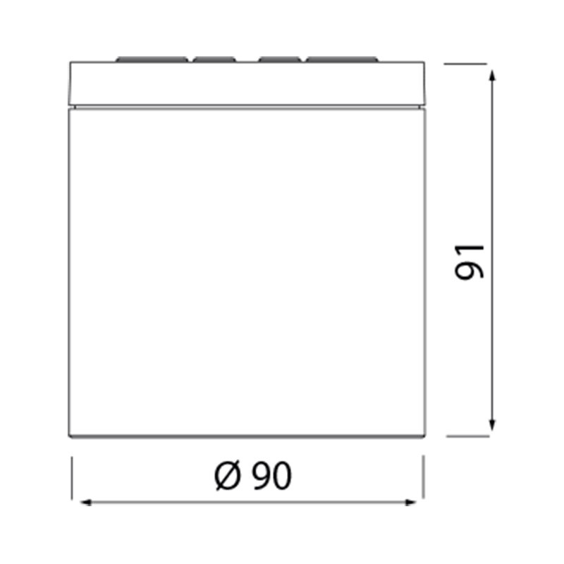 Plafondspot GU10 9x9cm wit IP54