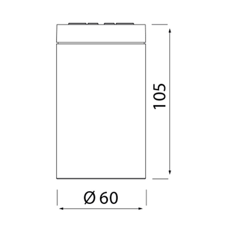 Plafondspot GU10 6x10,5cm zwart IP54