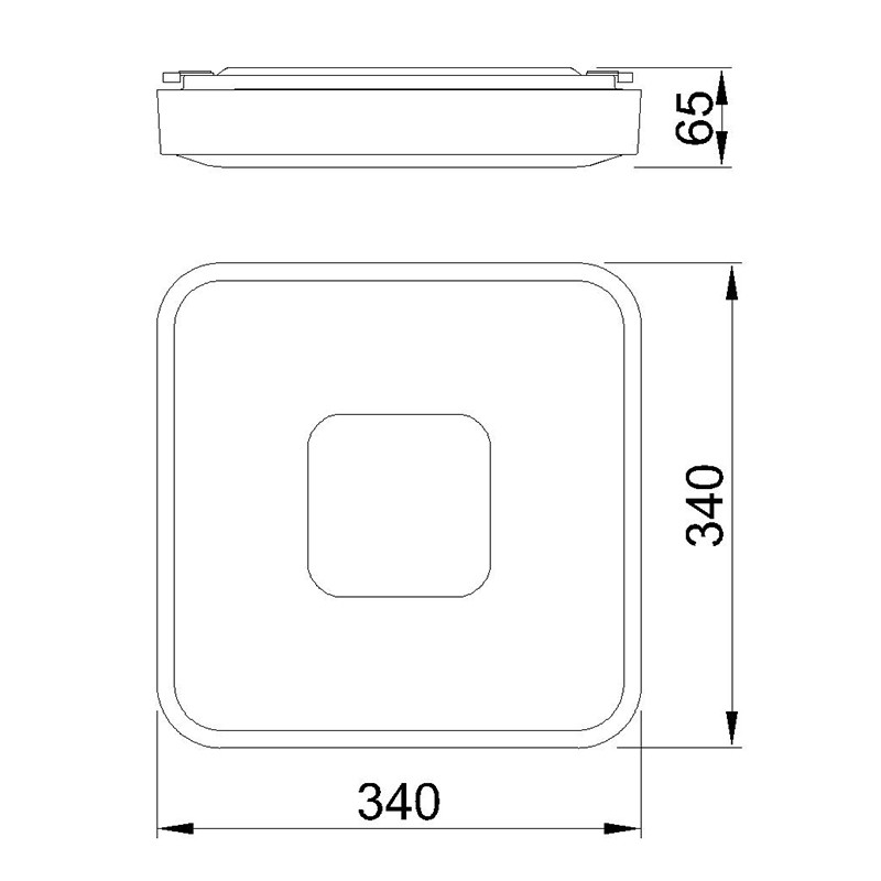 Plafondlamp 56w CCT DIM Zwart