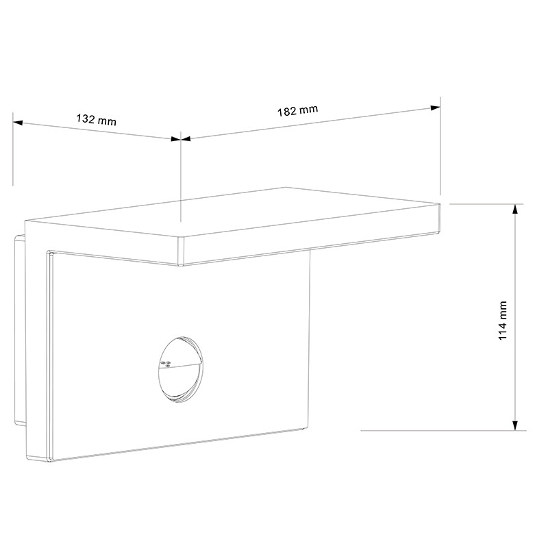 PIR Tuinlamp 15w Antraciet