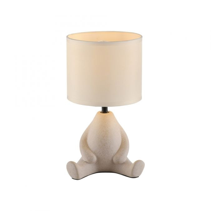 Tafellamp E27 'zittende man' beige
