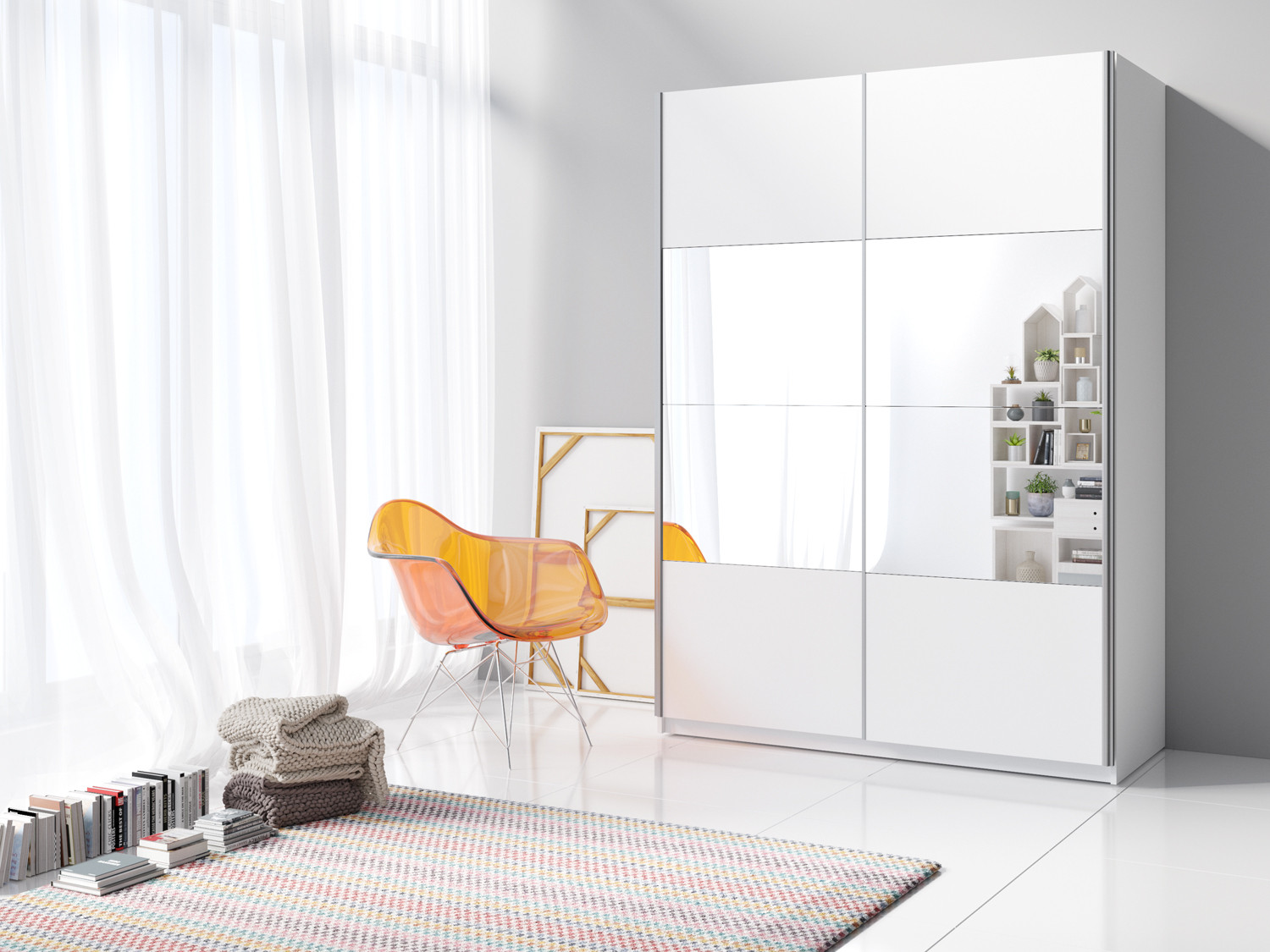 Kleerkast Babette 150 cm wit