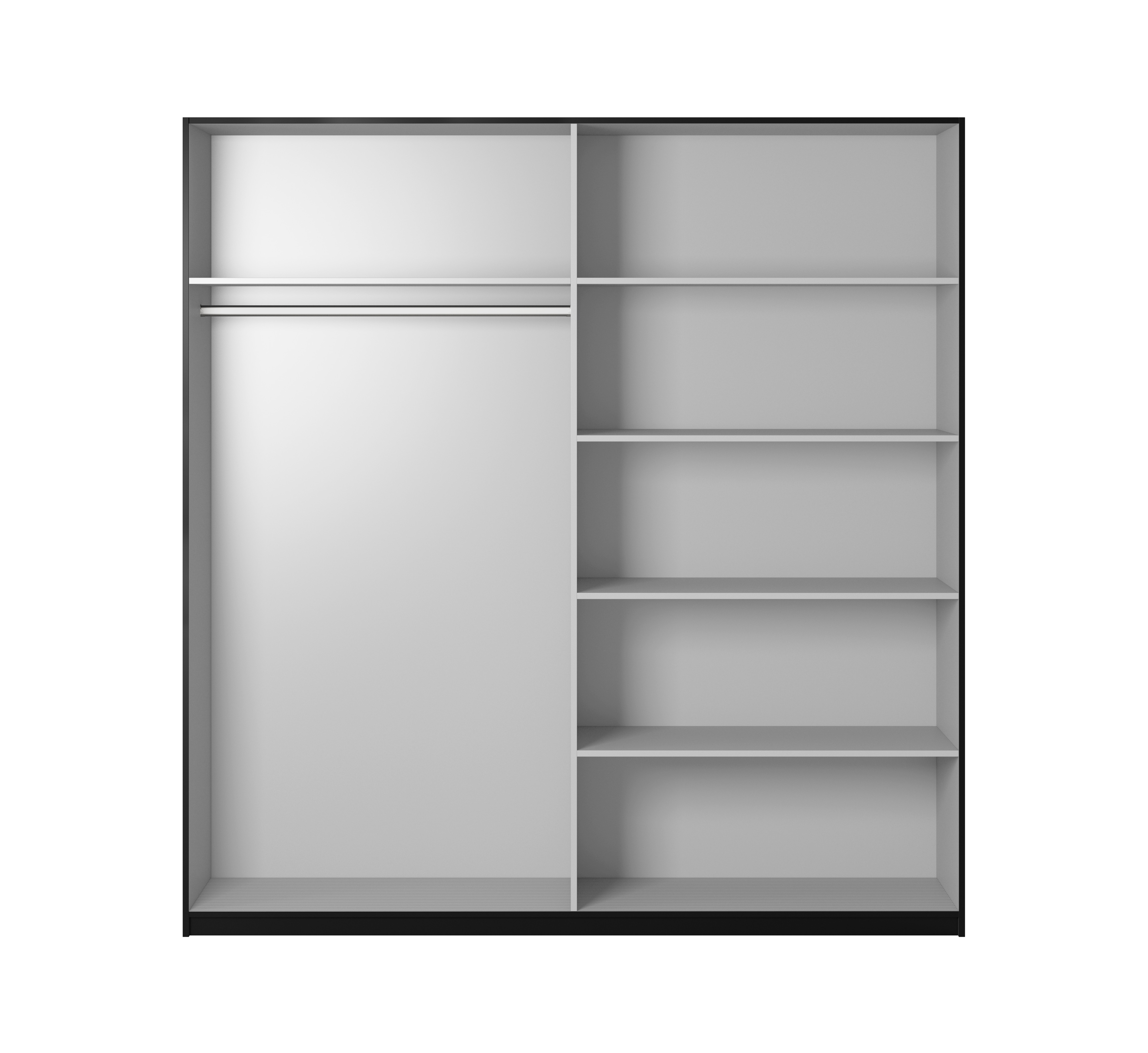 Kleerkast Babette 221 cm zwart