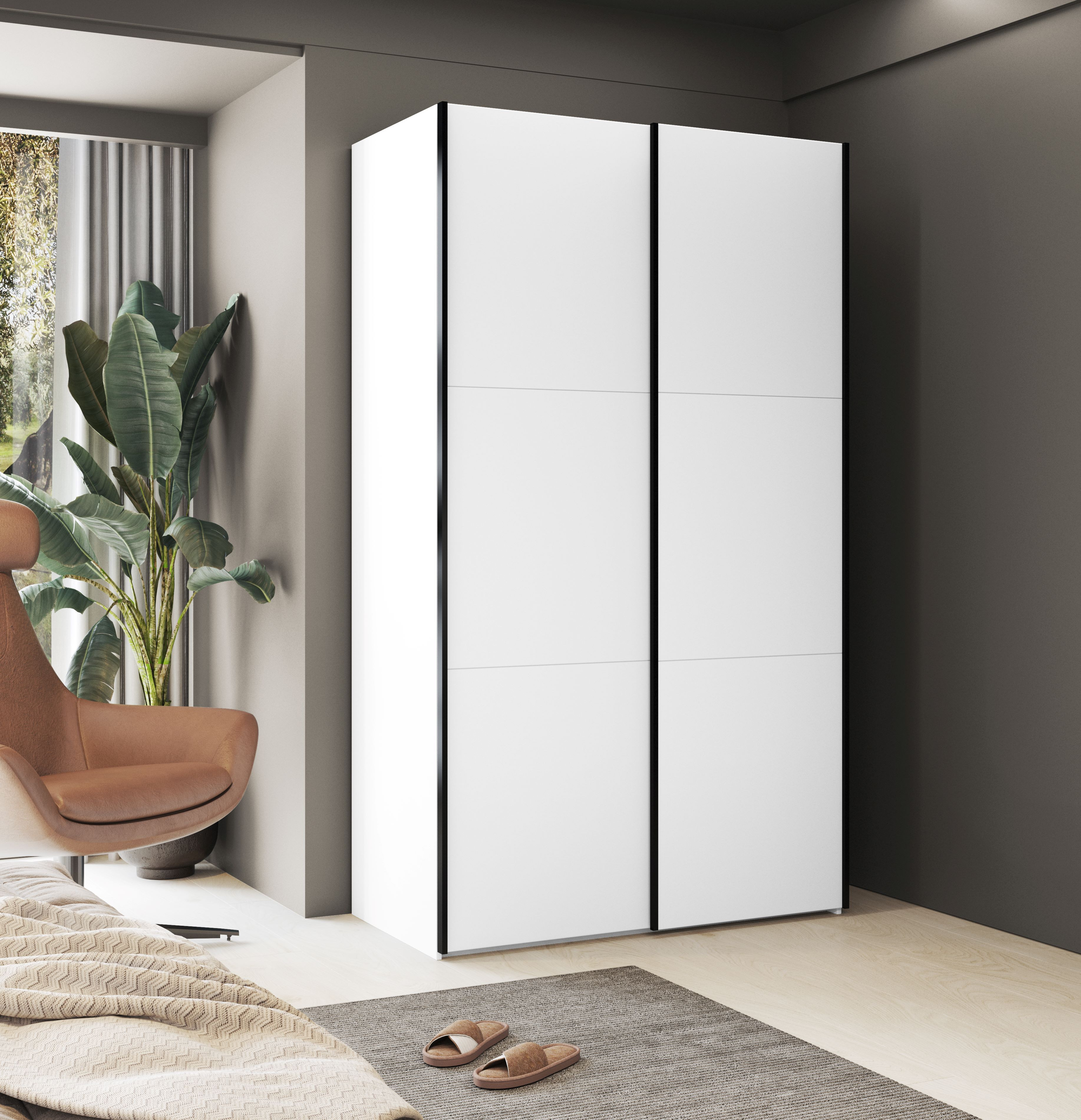 Kleerkast Elvira 120 cm wit