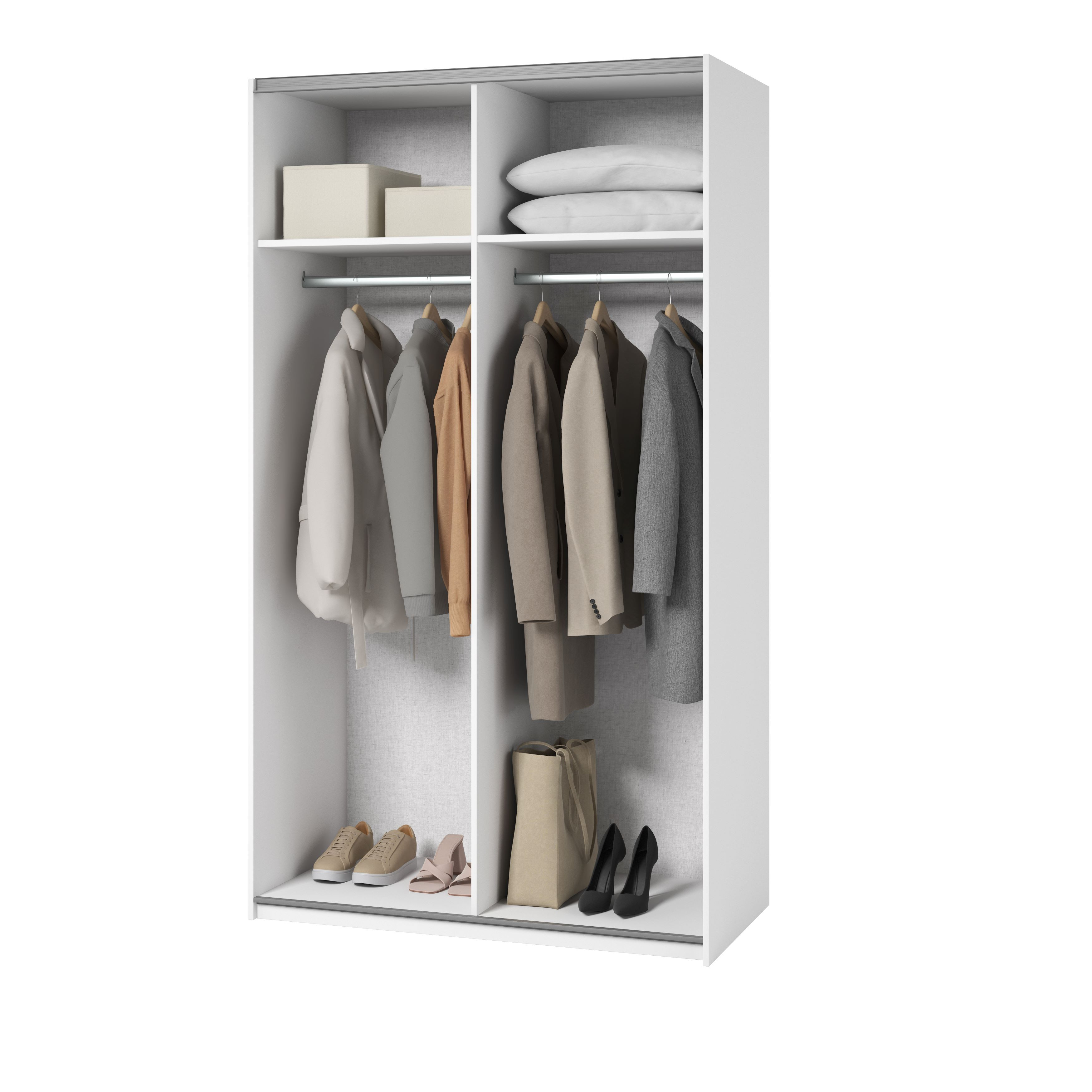 Kleerkast Elvira 120 cm wit