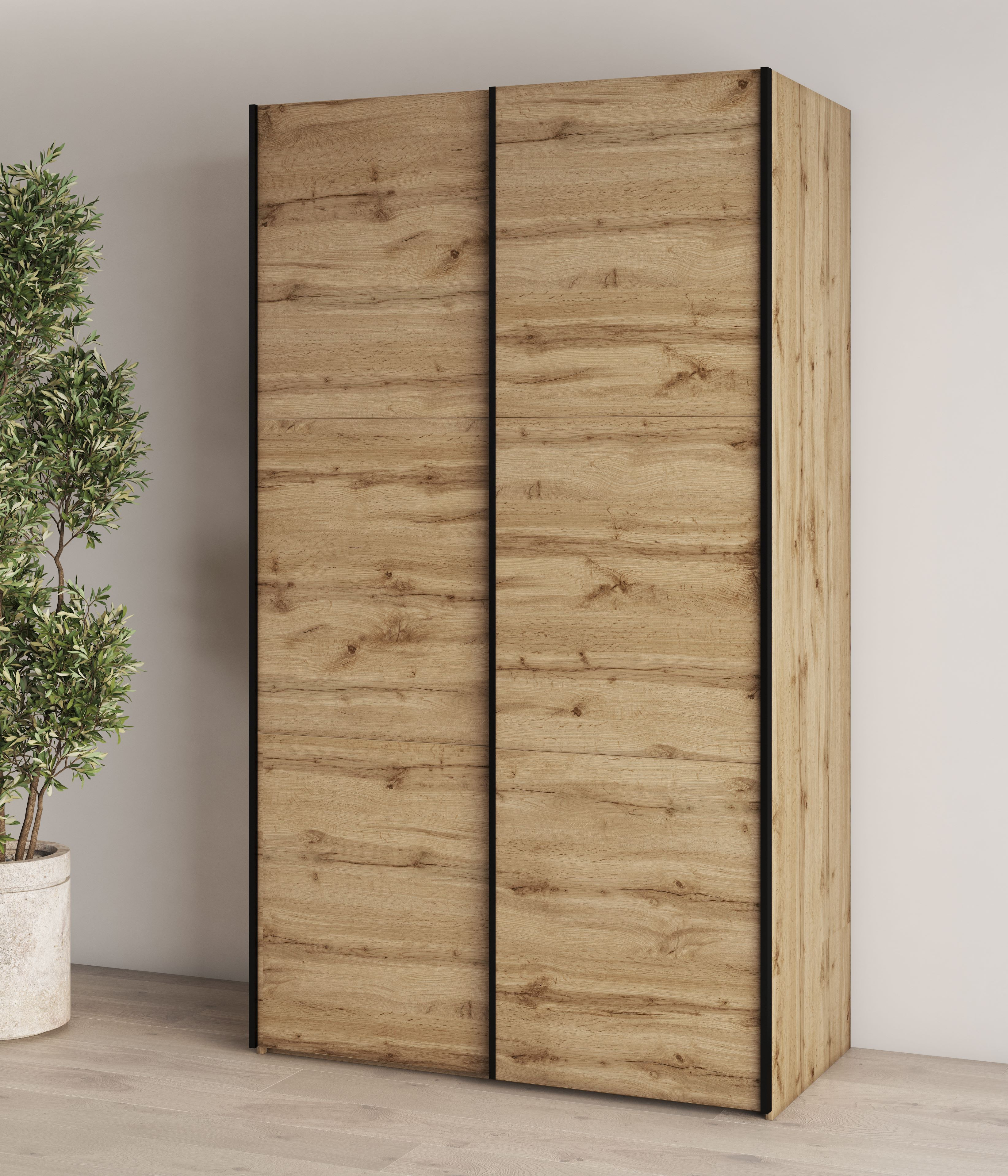 Kleerkast Elvira 120 cm decor eiken