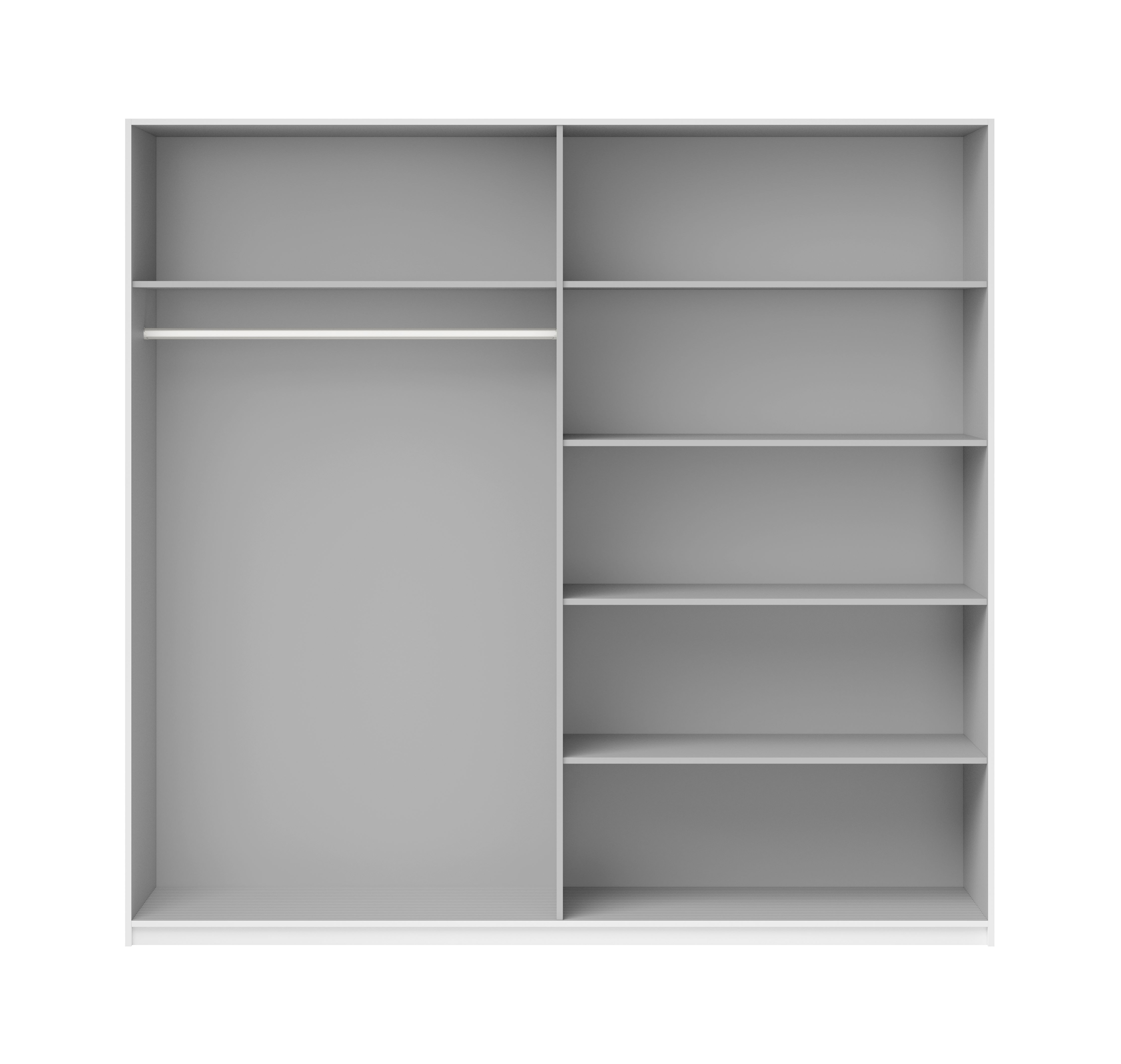 Kleerkast Benthe 221 cm wit