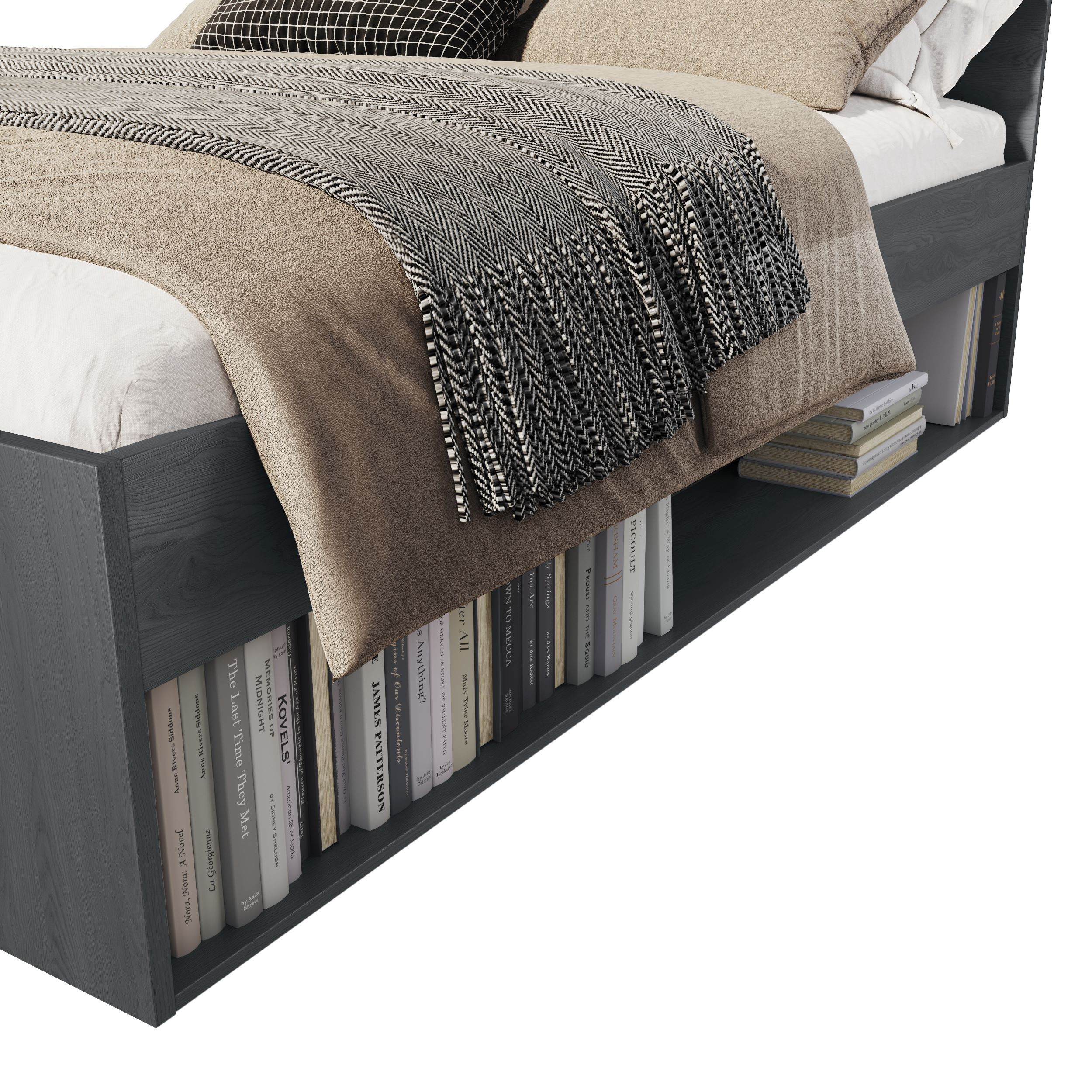 Bed Guillermo 160x200 carbon