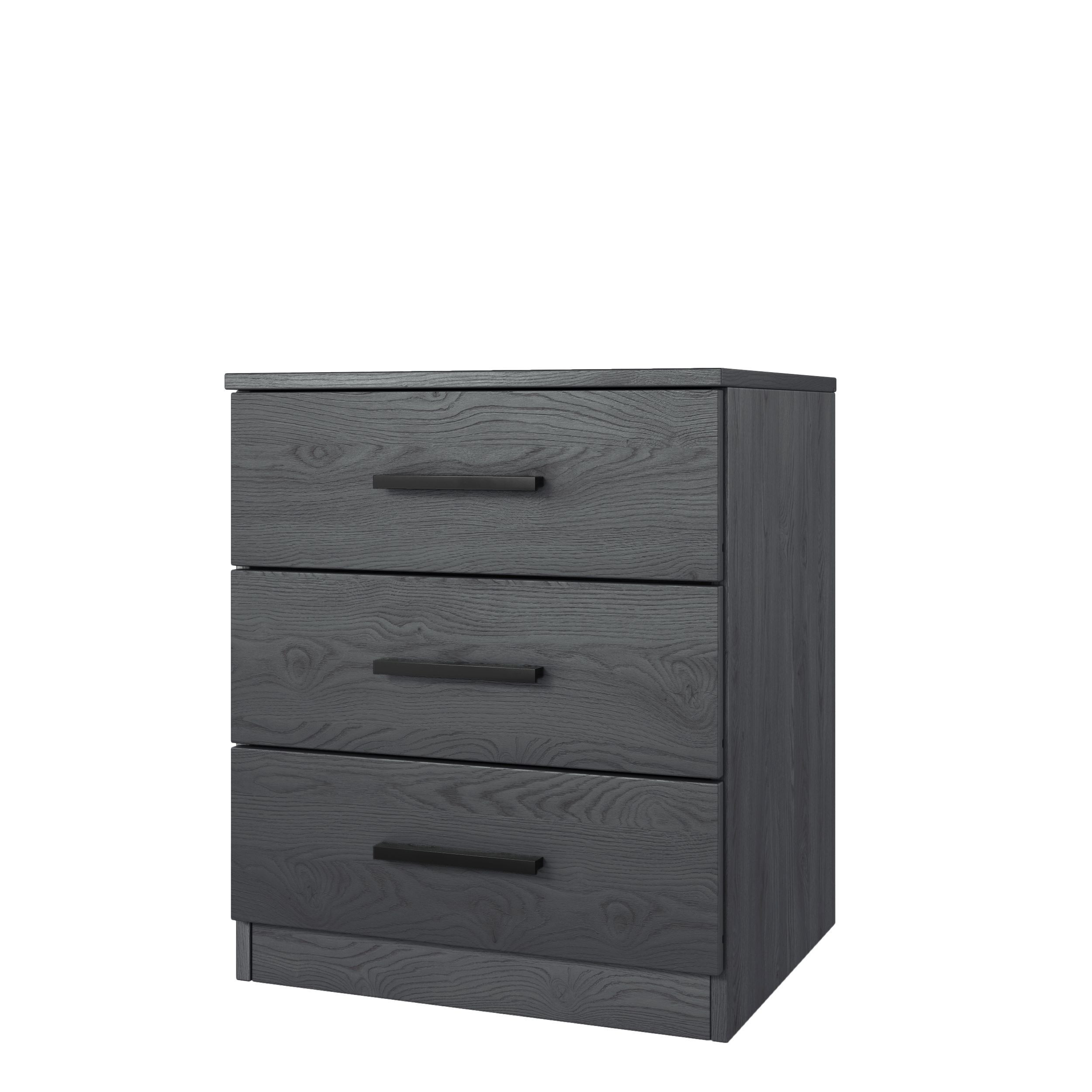 Nachttafel Guillermo 3 laden carbon