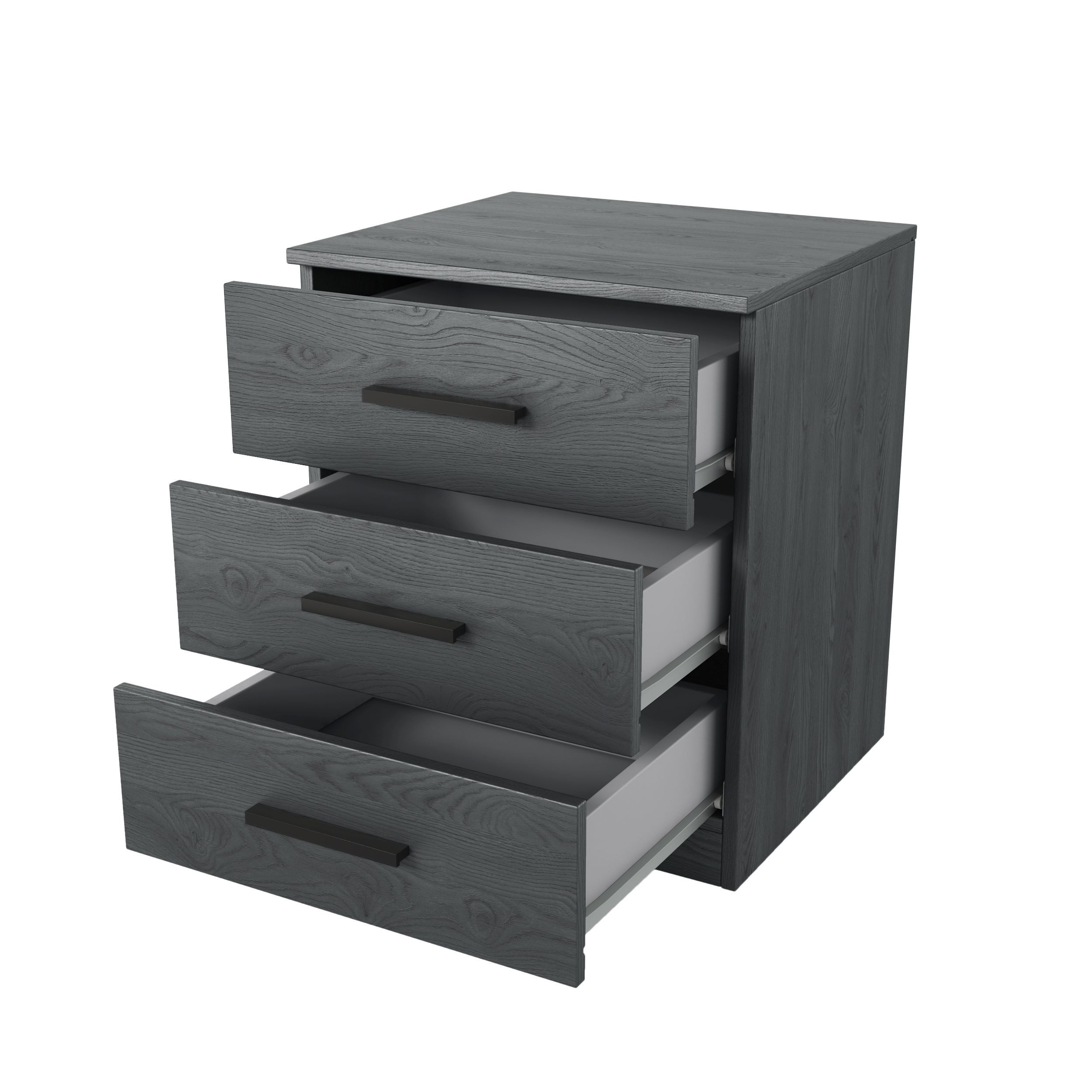Nachttafel Guillermo 3 laden carbon