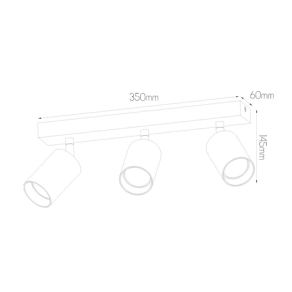 4014533 TABOO Spot 3xGU10 zwart