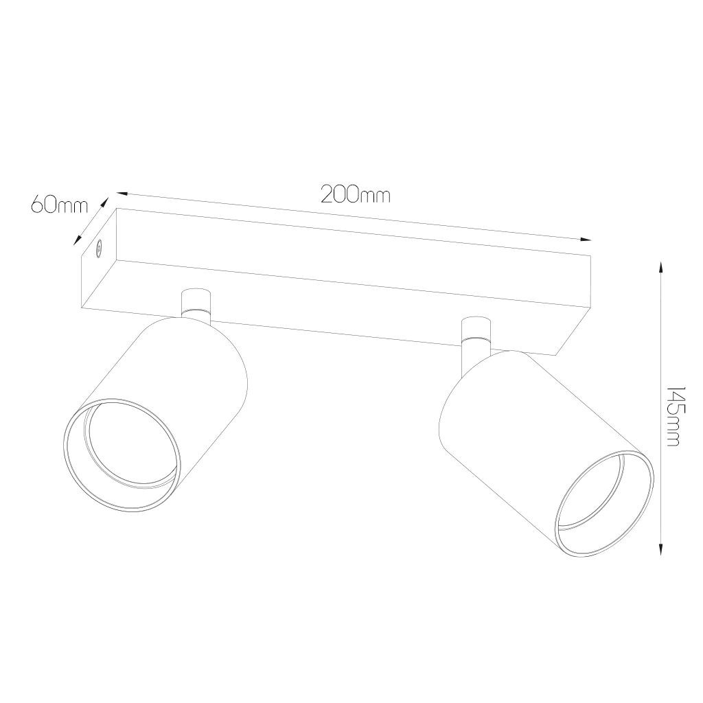4014532 TABOO Spot 2xGU10 zwart