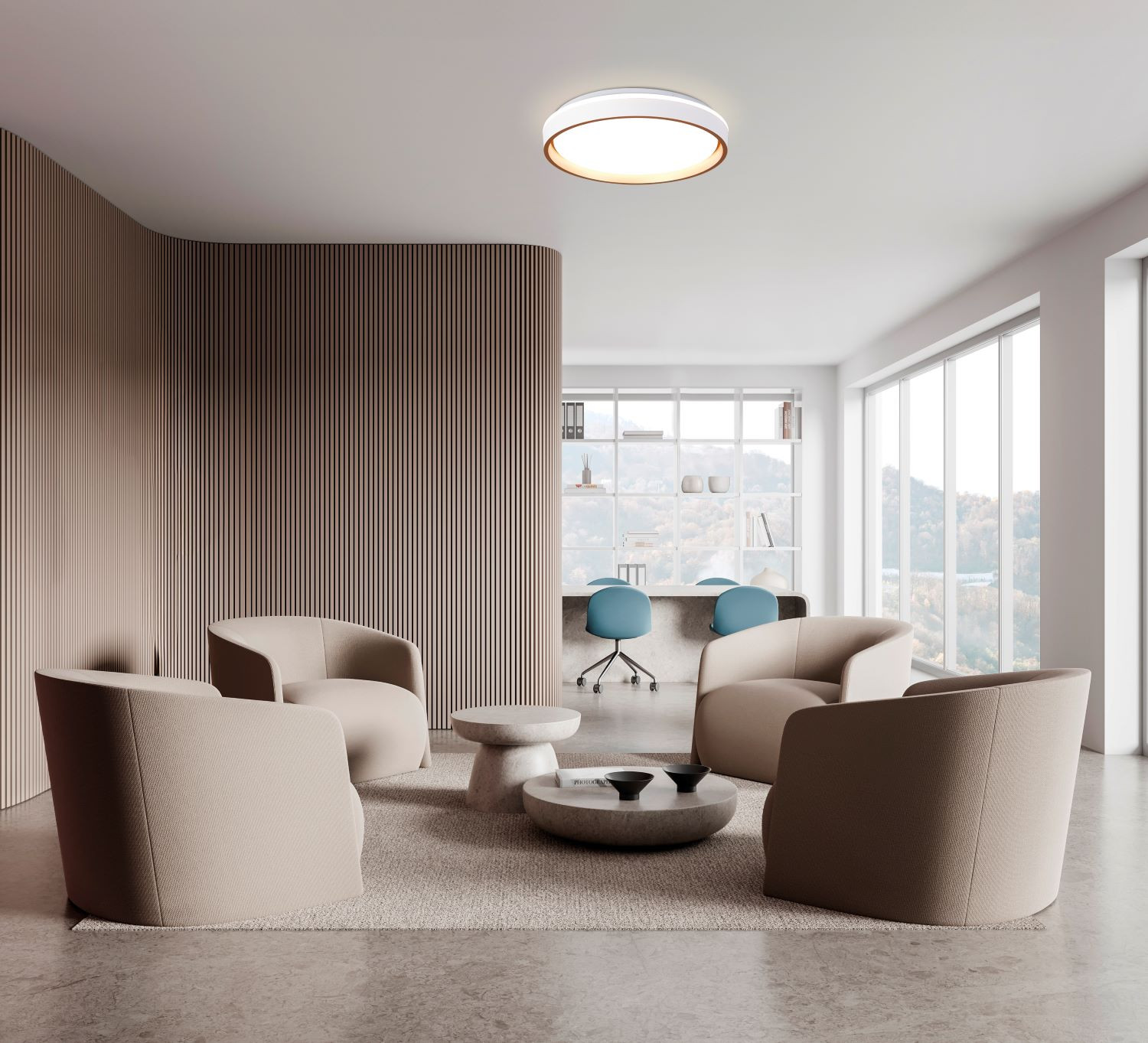 Plafondlamp 40w 5400lm CCT RemCon Wit Goud