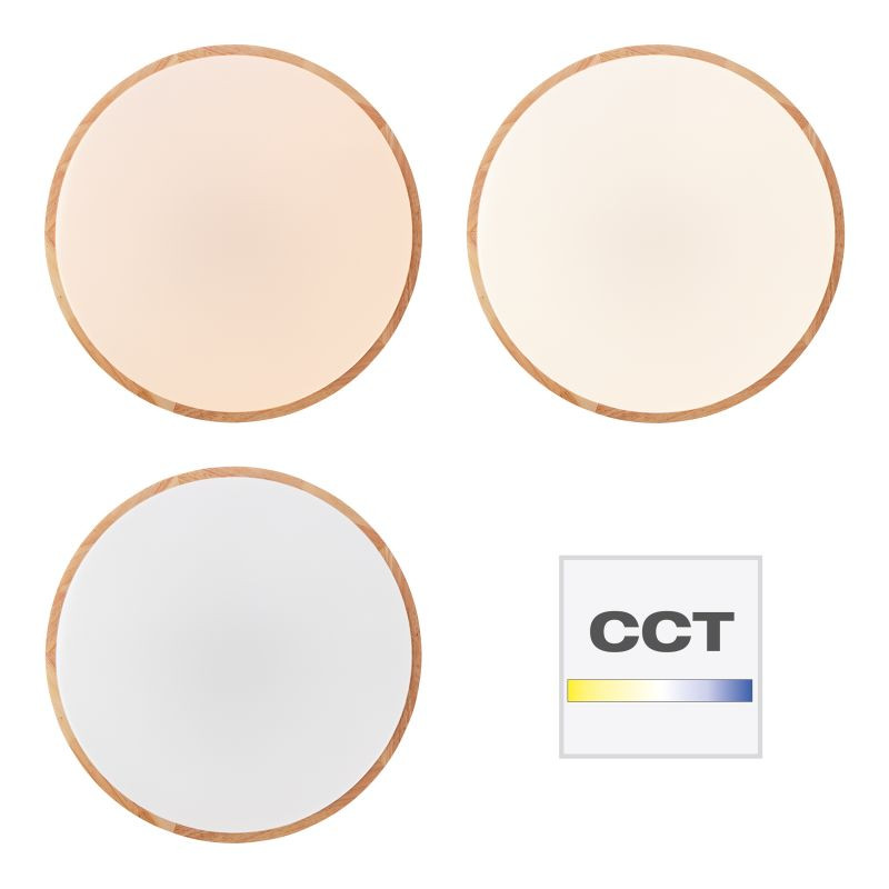 G80570A75 SLIMLINE Plafondlicht 36w 3800lm CCT d49 Licht Hout RemCon