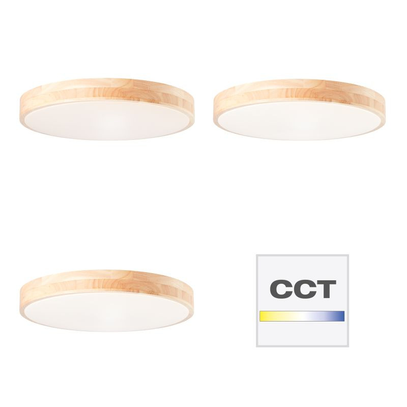 G80570A75 SLIMLINE Plafondlicht 36w 3800lm CCT d49 Licht Hout RemCon