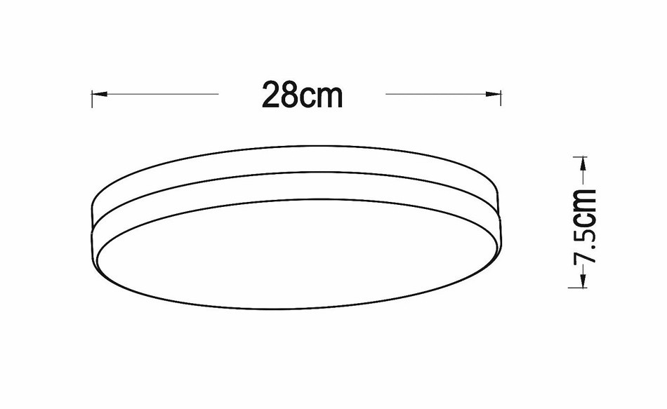 79111/30/31 BISKIT Plafondlamp Badkamer 28 18w 1150lm 2700k IP44