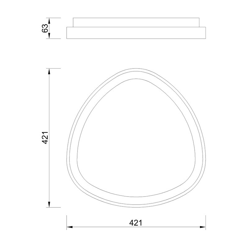 Plafondlamp 42w 4900lm CCT zwart