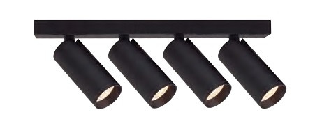 Spot 4xminiGU10 Zwart