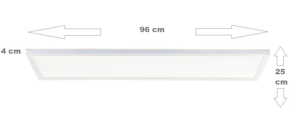 Paneel IP44 25x96 24w 3000lm CCT wit