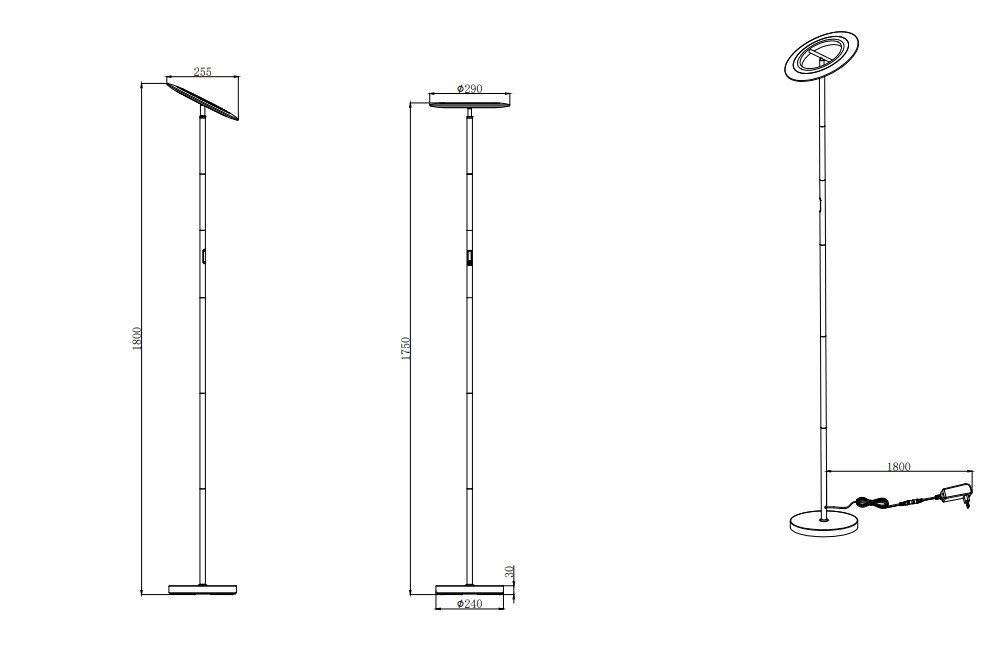 R43411132 SAMBA Vloerlamp 16,5w 1900lm RGB+W