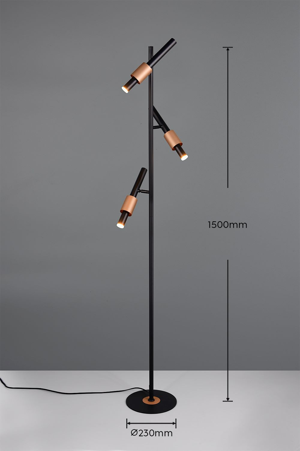 455310332 IKARIS Vloerlamp 3x4,5w 450lm CCT zwart