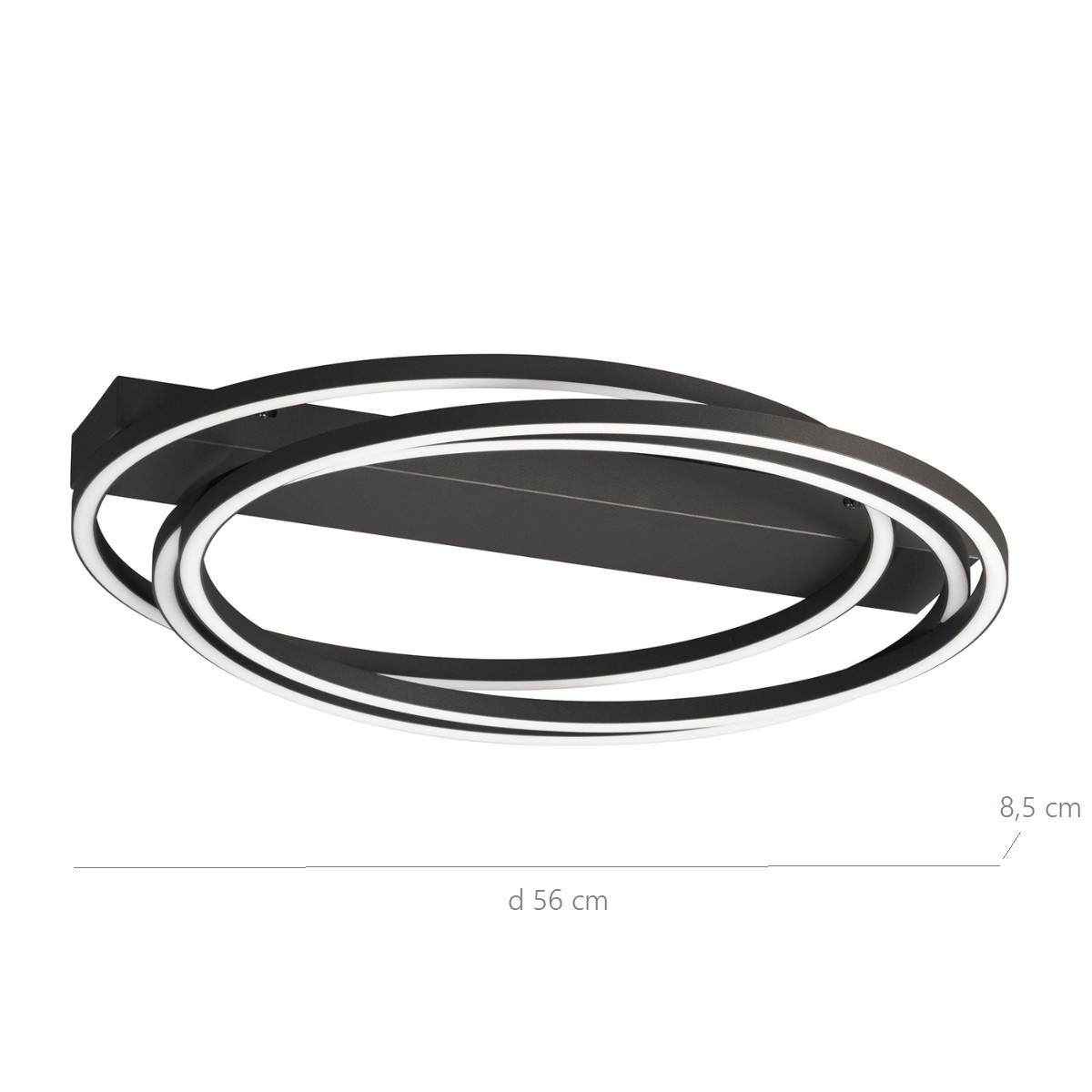 Plafondlamp 44w 6600lm CCT Zwart