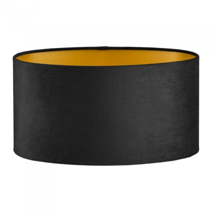 Lampenkap ovaal 25cm zwart goud