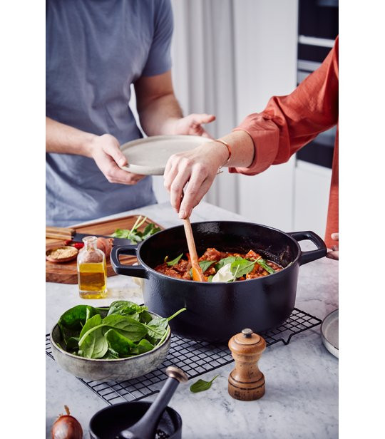 Stoofpot Nori zwart rond 26 cm 5L