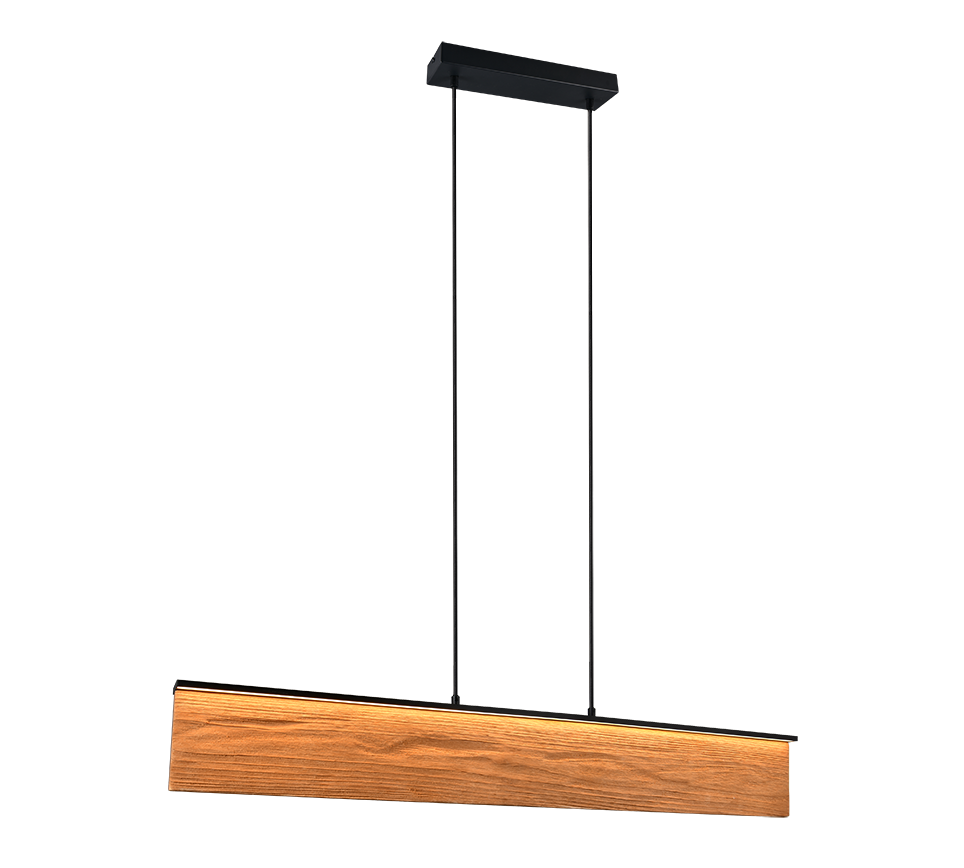 355510130 KALEA Pendel 39w 4800lm 3000k Zwart+Hout