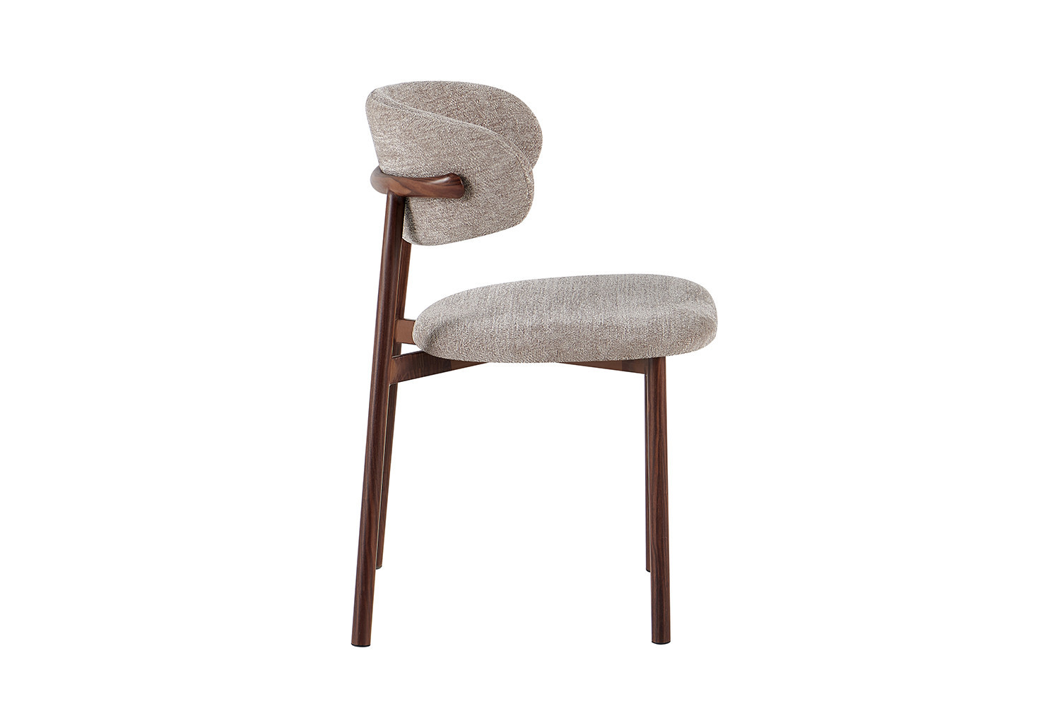 Stoel Bahia walnoot stof zand