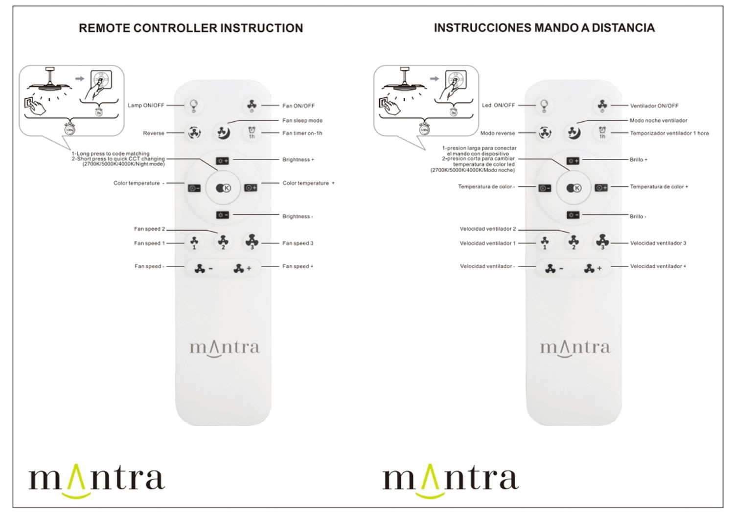Plafondventilator 45w 5000lm CCT houtlook